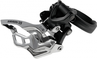  - Voorderailleur x5 2x10 high clamp bottom pull  